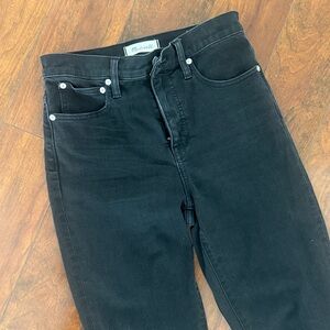 Madewell Black Wash Classic Straight Jeans